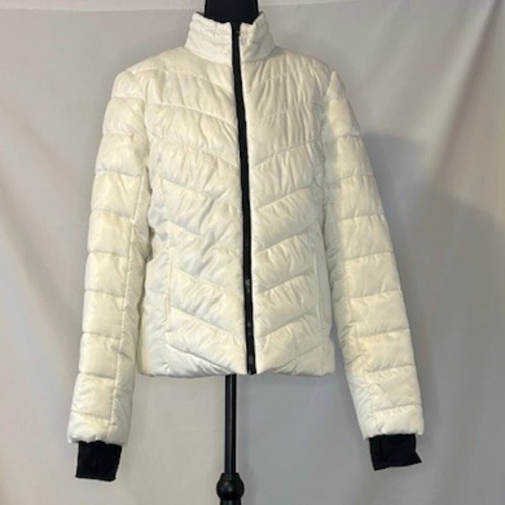Aeropostale Live Love Dream White Puffer Jacket Womens Large Never Worn